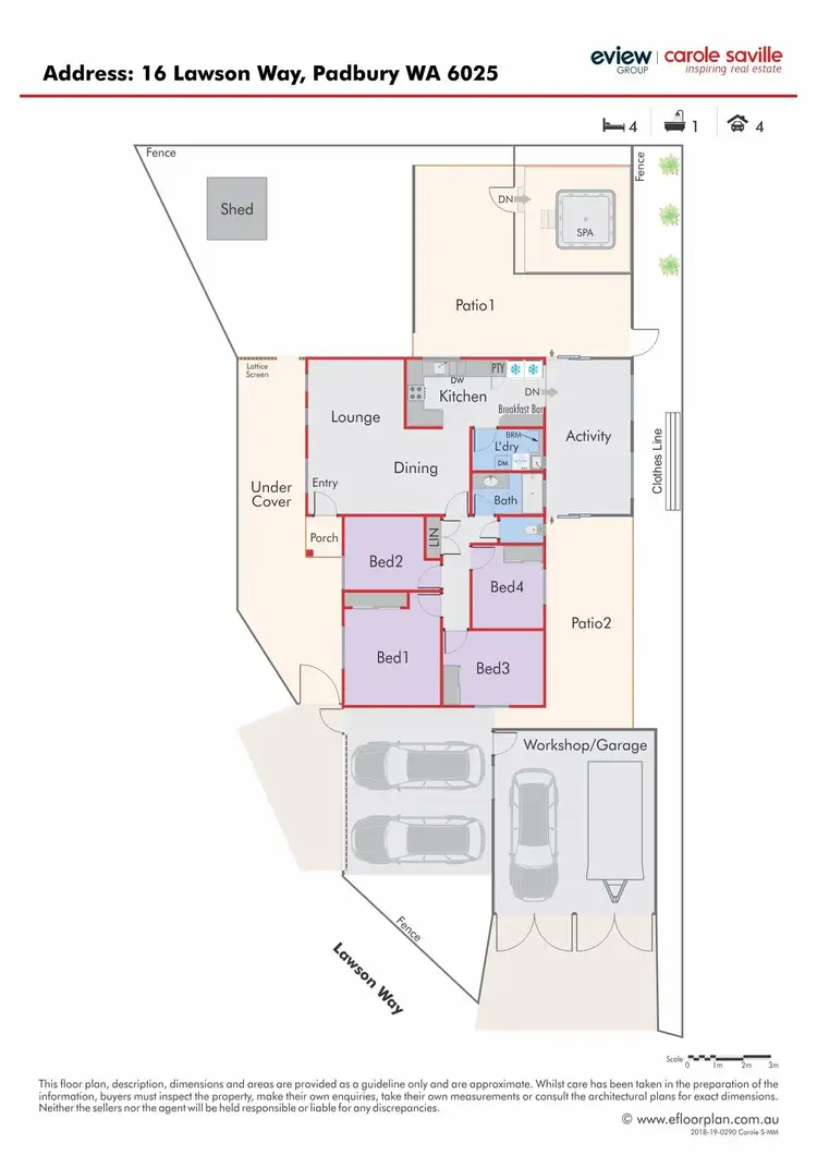 Floorplan of Homely house listing, 16 Lawson Way, Padbury WA 6025