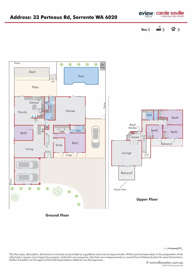 Floorplan of Homely house listing, 33 Porteous Road, Sorrento WA 6020