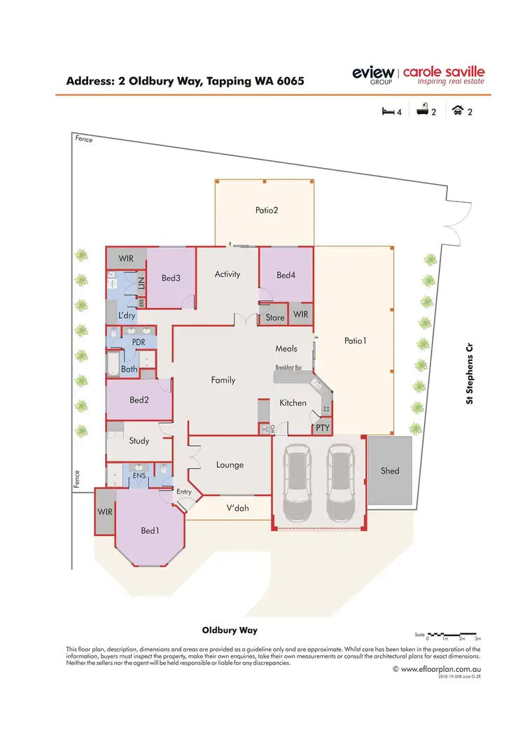 Floorplan of Homely house listing, 2 Oldbury Way, Tapping WA 6065