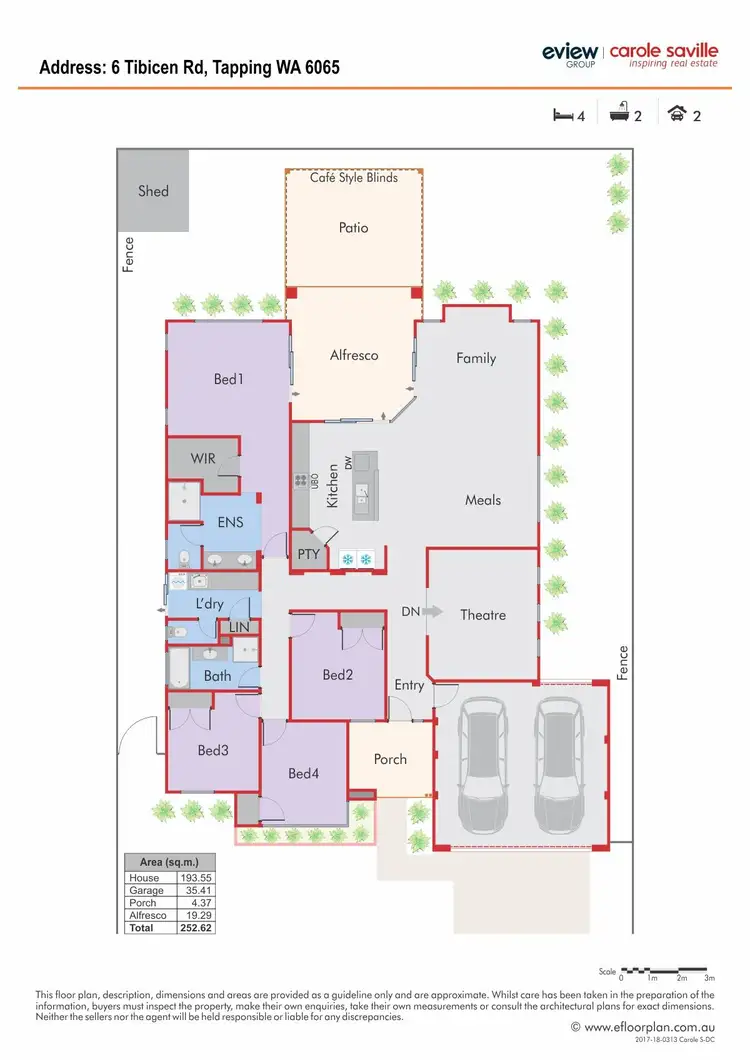 Floorplan of Homely house listing, 6 Tibicen Road, Tapping WA 6065