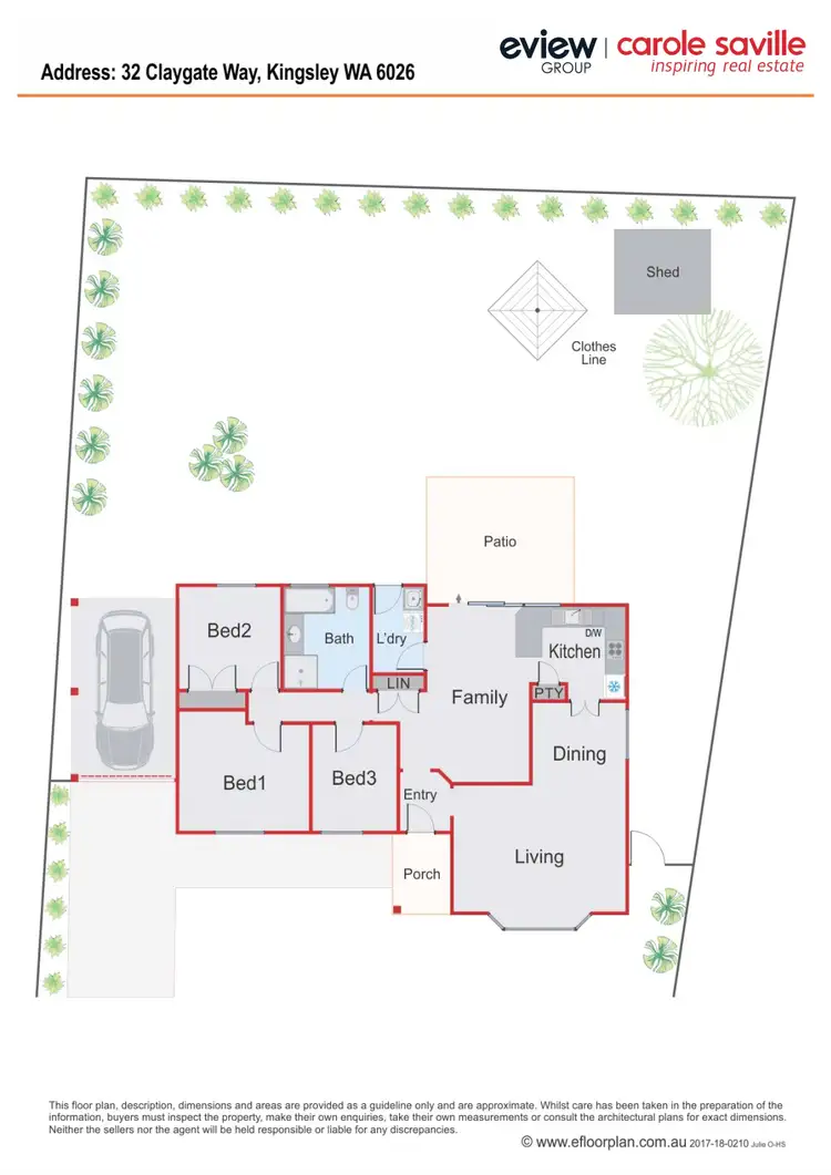 Floorplan of Homely house listing, 32 Claygate Way, Kingsley WA 6026