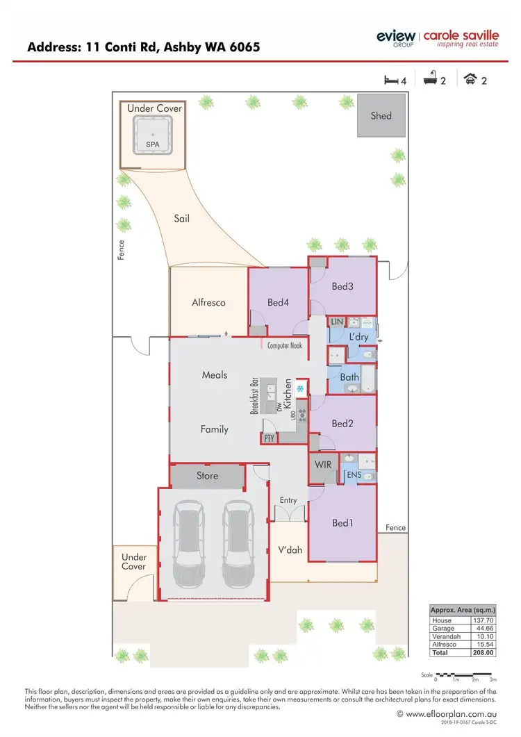 Floorplan of Homely house listing, 11 Conti Road, Ashby WA 6065