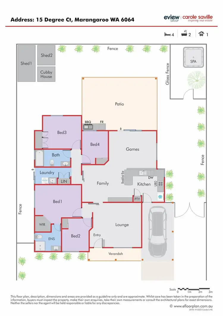 Floorplan of Homely house listing, 15 Degree Court, Marangaroo WA 6064