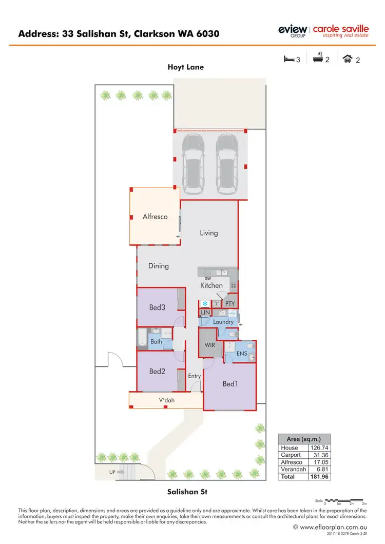 Floorplan of Homely house listing, 33 Salishan Street, Clarkson WA 6030