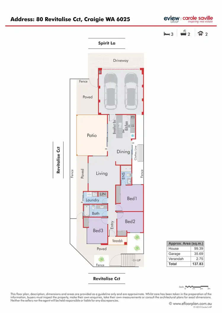 Floorplan of Homely house listing, 80 Revitalise Circuit, Craigie WA 6025