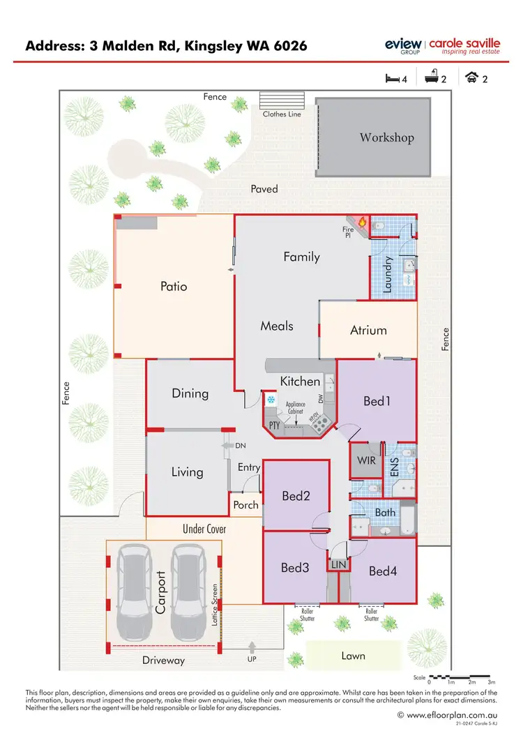 Floorplan of Homely house listing, 3 Malden Road, Kingsley WA 6026
