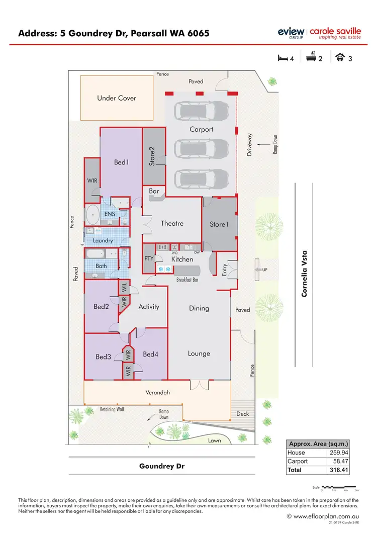 Floorplan of Homely house listing, 5 Goundrey Drive, Pearsall WA 6065