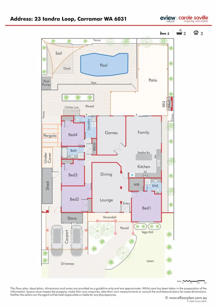 Floorplan of Homely house listing, 23 Iandra Loop, Carramar WA 6031