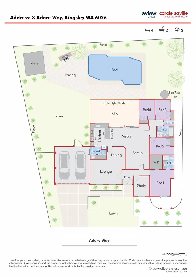 Floorplan of Homely house listing, 8 Adare Way, Kingsley WA 6026