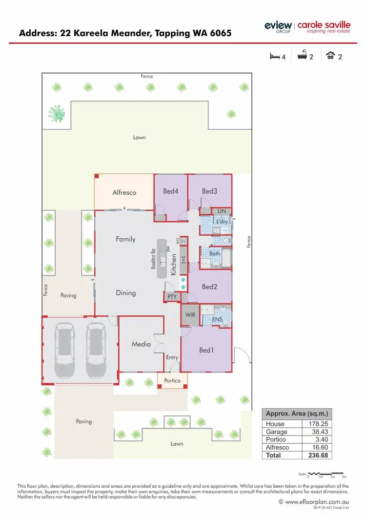 Floorplan of Homely house listing, 22 Kareela Meander, Tapping WA 6065