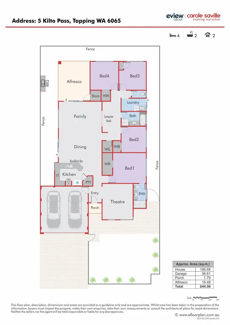 Floorplan of Homely house listing, 5 Kilto Pass, Tapping WA 6065