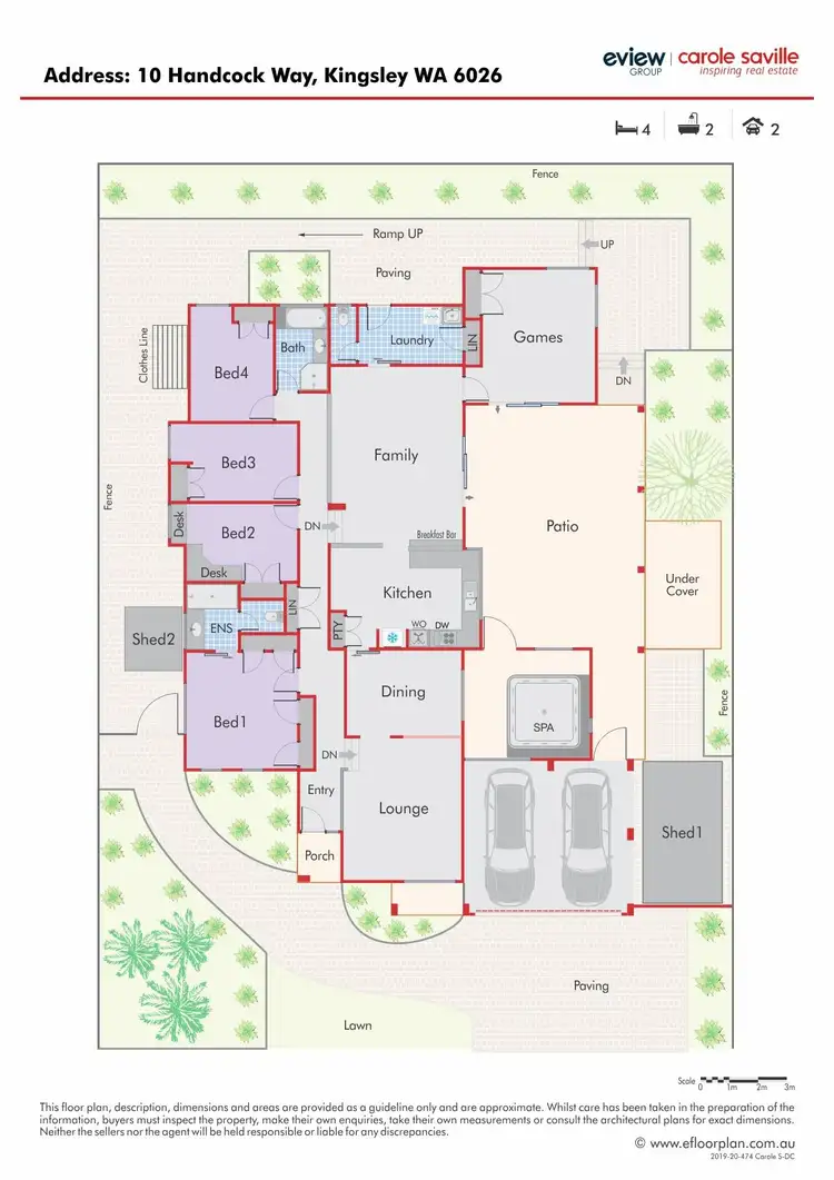 Floorplan of Homely house listing, 10 Handcock Way, Kingsley WA 6026