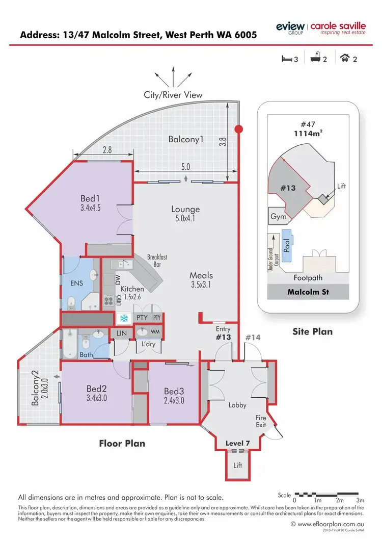 Floorplan of Homely unit listing, 13/47 Malcolm Street, West Perth WA 6005