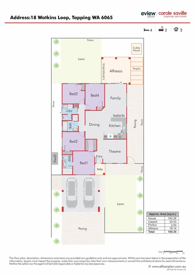 Floorplan of Homely house listing, 18 Watkins Loop, Tapping WA 6065