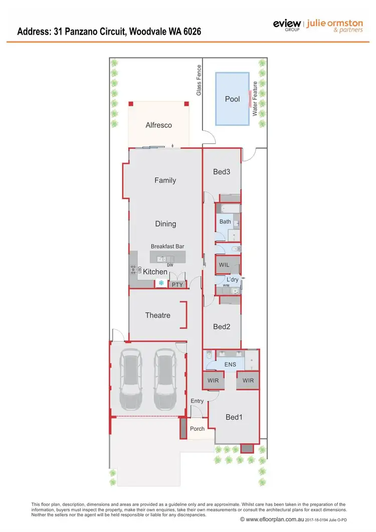 Floorplan of Homely house listing, 31 Panzano Circuit, Woodvale WA 6026