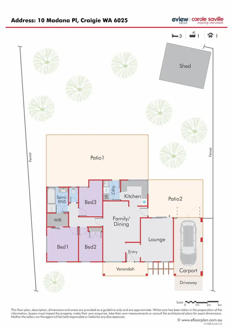 Floorplan of Homely house listing, 10 Madana Place, Craigie WA 6025