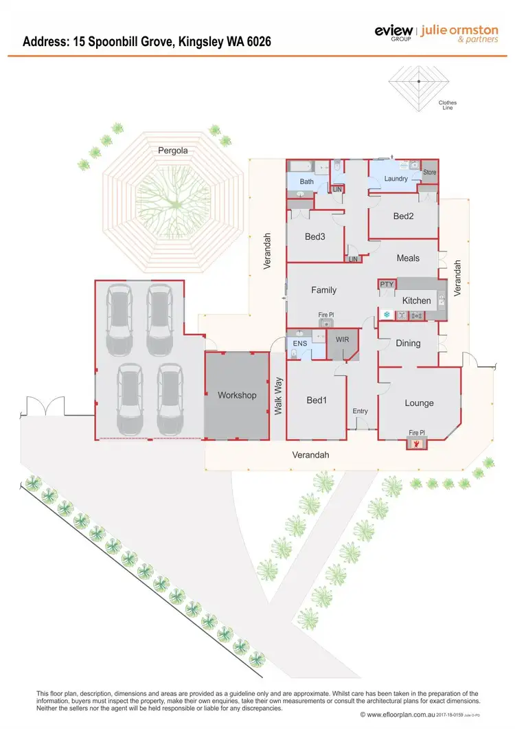 Floorplan of Homely house listing, 15 Spoonbill Grove, Kingsley WA 6026