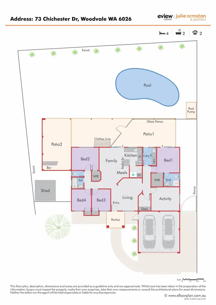 Floorplan of Homely house listing, 73 Chichester Drive, Woodvale WA 6026