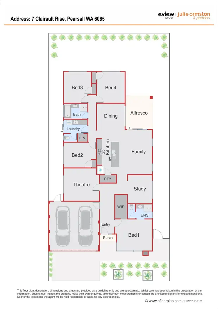 Floorplan of Homely house listing, 7 Clairault Rise, Pearsall WA 6065