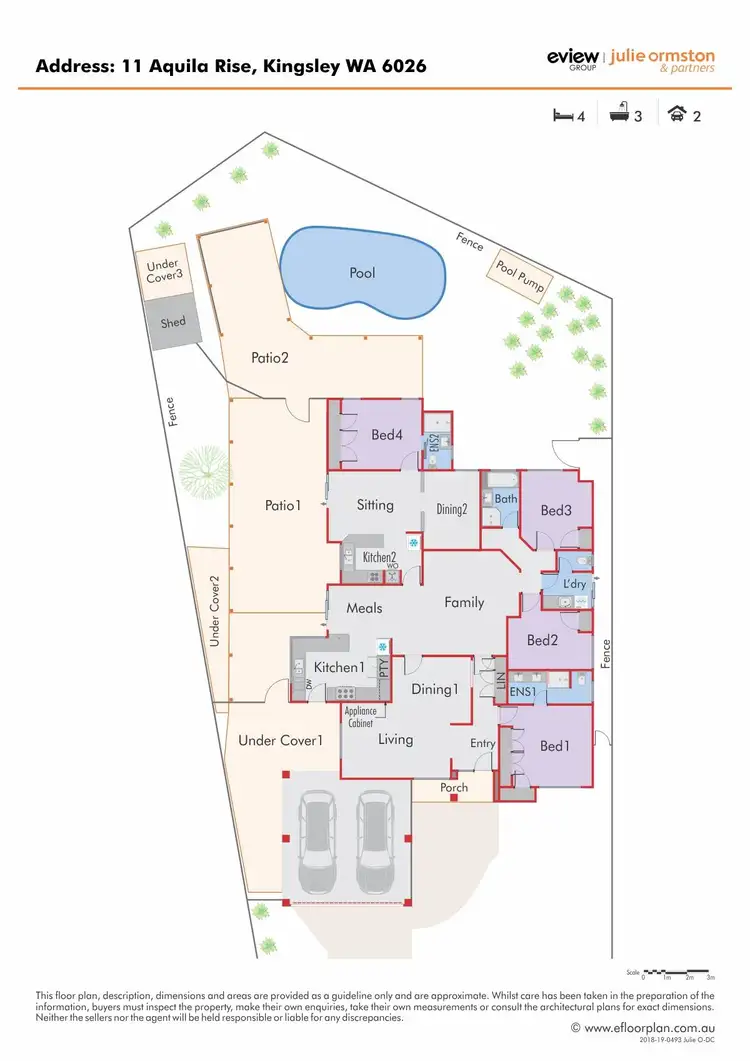 Floorplan of Homely house listing, 11 Aquila Rise, Kingsley WA 6026
