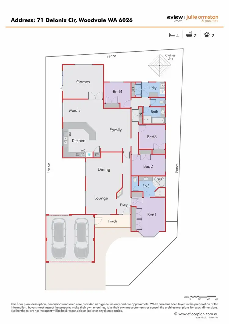 Floorplan of Homely house listing, 71 Delonix Circle, Woodvale WA 6026