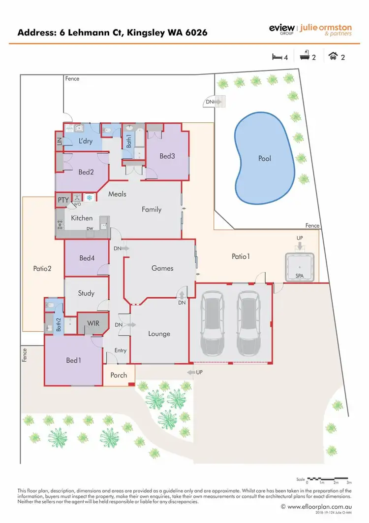 Floorplan of Homely house listing, 6 Lehmann Court, Kingsley WA 6026