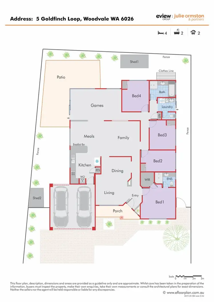 Floorplan of Homely house listing, 5 Goldfinch Loop, Woodvale WA 6026