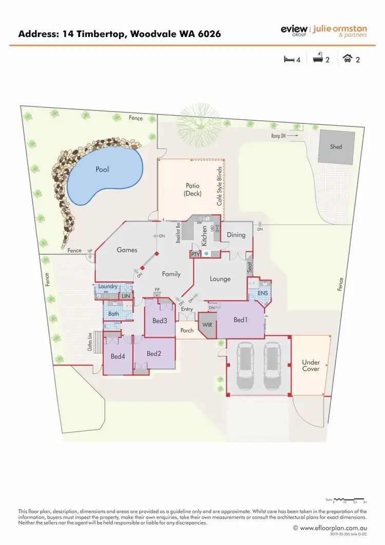 Floorplan of Homely house listing, 14 Timbertop, Woodvale WA 6026