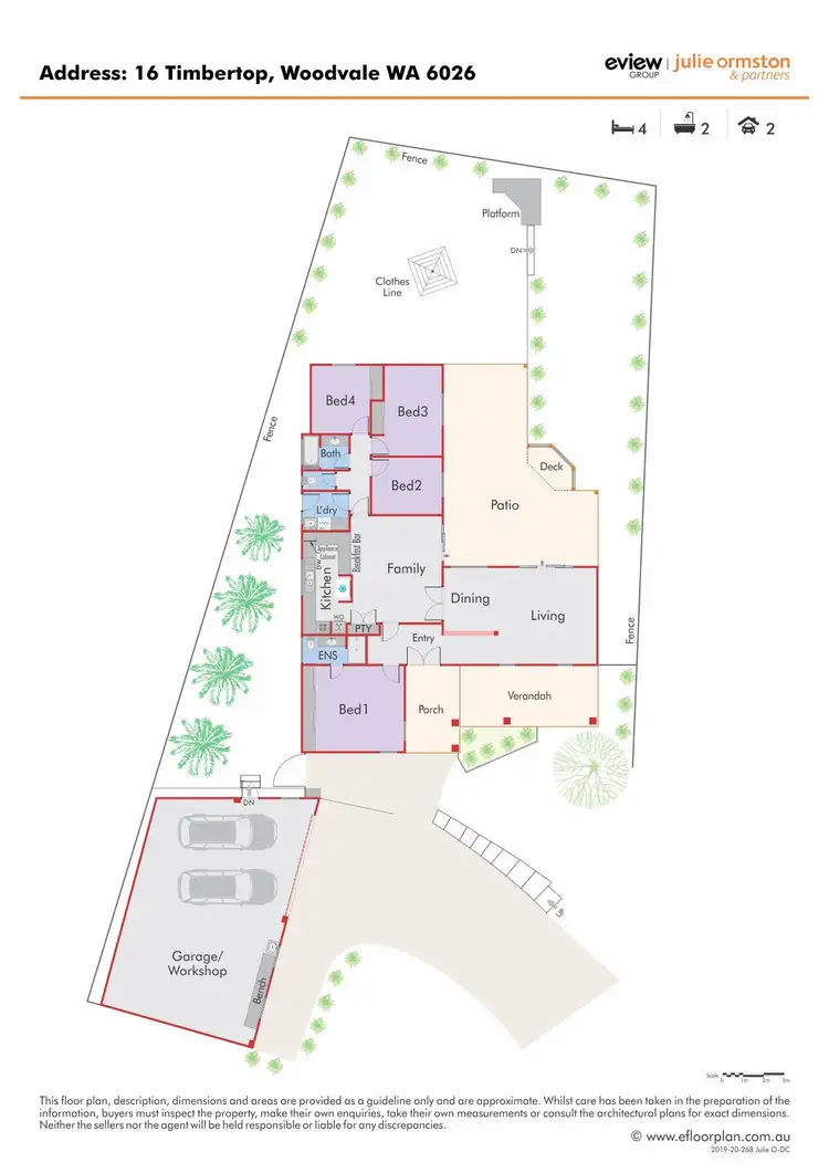 Floorplan of Homely house listing, 16 Timbertop, Woodvale WA 6026