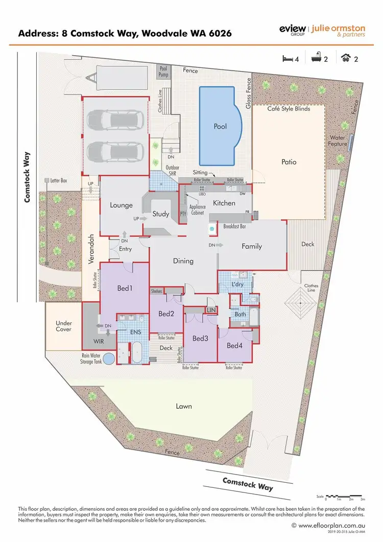 Floorplan of Homely house listing, 8 Comstock Way, Woodvale WA 6026