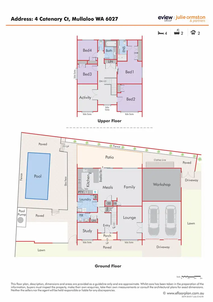 Floorplan of Homely house listing, 4 Catenary Court, Mullaloo WA 6027