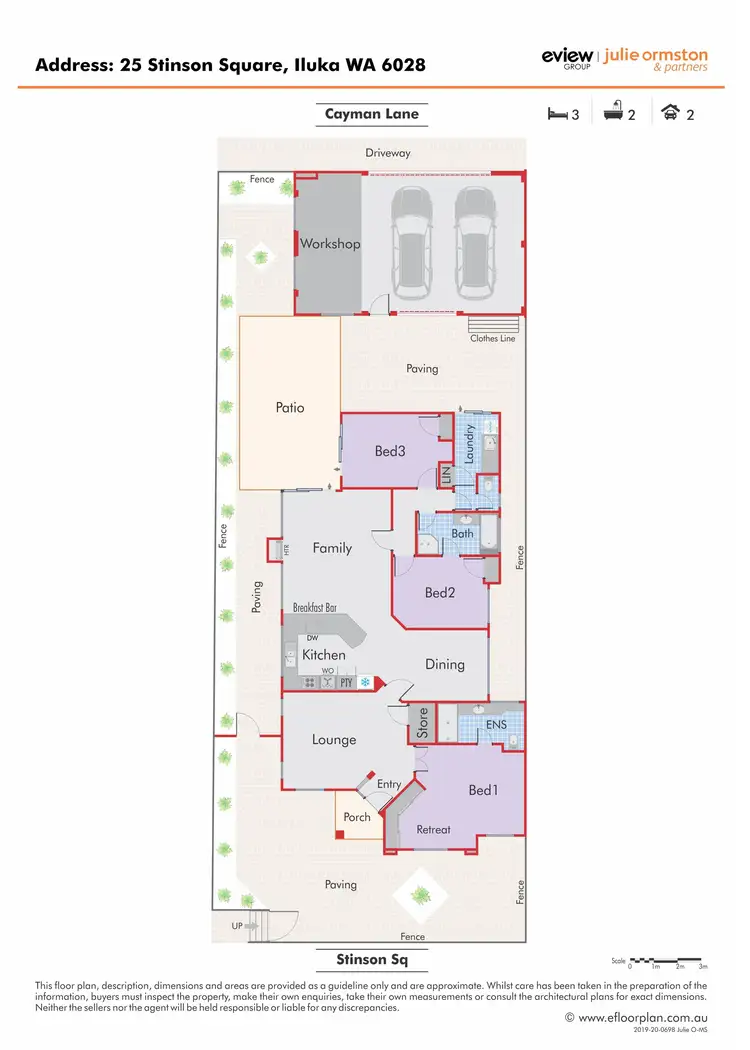 Floorplan of Homely house listing, 25 Stinson Square, Iluka WA 6028