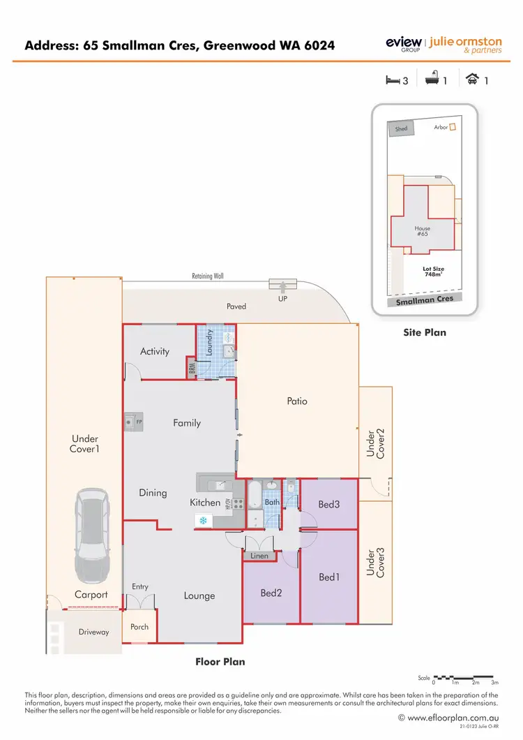 Floorplan of Homely house listing, 65 Smallman Crescent, Greenwood WA 6024