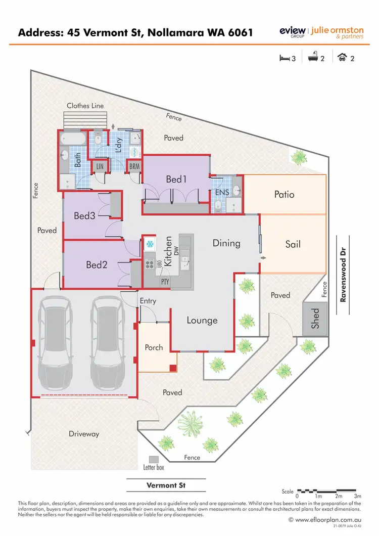 Floorplan of Homely house listing, 45 Vermont Street, Nollamara WA 6061