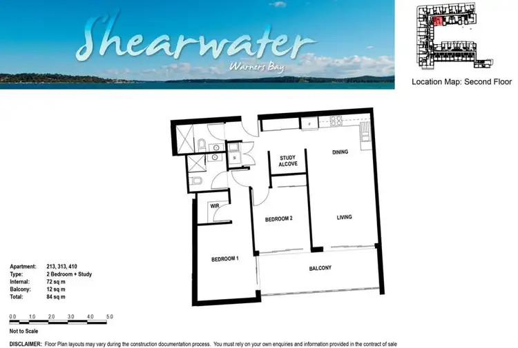 Floorplan of Homely apartment listing, 313/2-4 Howard Street, Warners Bay NSW 2282