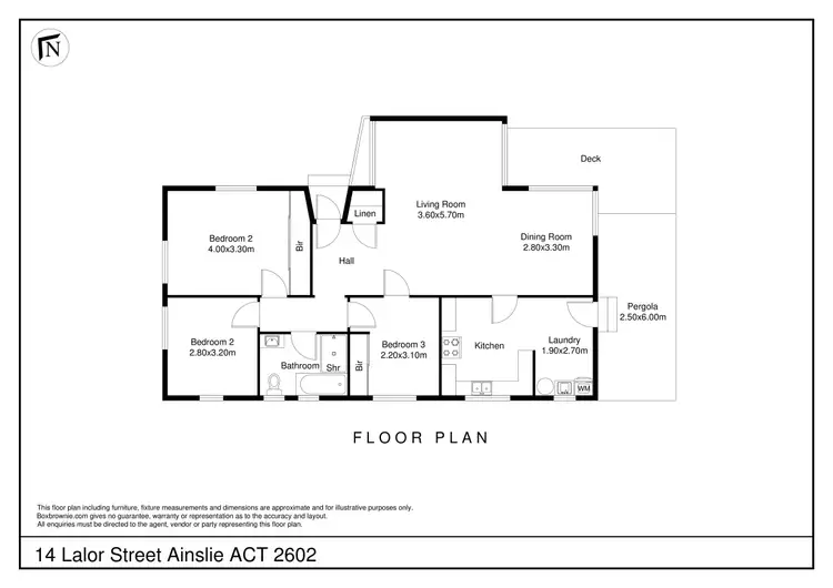 Floorplan of Homely house listing, 14 Lalor Street, Ainslie ACT 2602