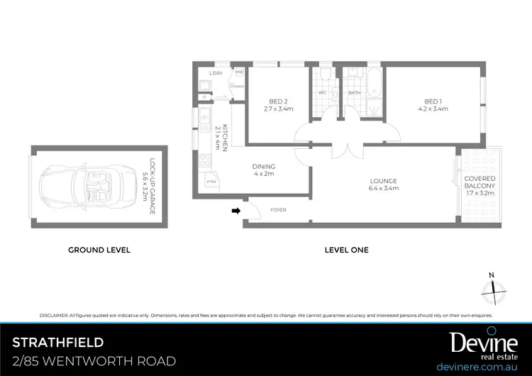 Floorplan of Homely apartment listing, 2/85-89 Wentworth Road, Strathfield NSW 2135