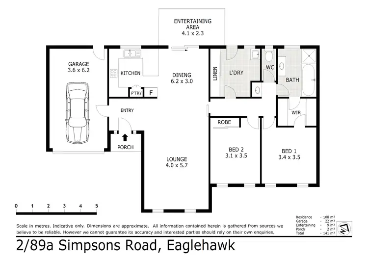 Floorplan of Homely unit listing, 2/89a Simpsons Road, Eaglehawk VIC 3556