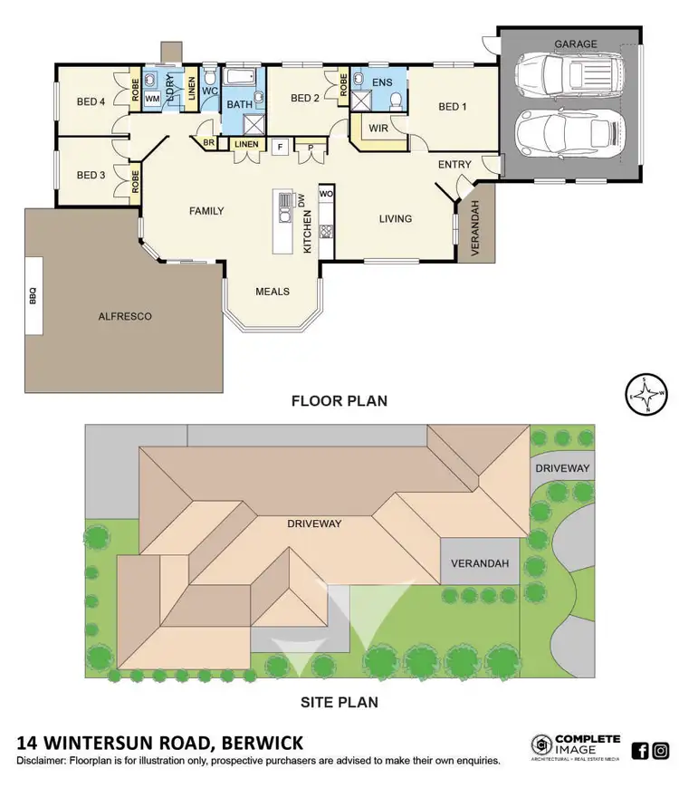 Floorplan of Homely house listing, 14 Wintersun Road, Berwick VIC 3806