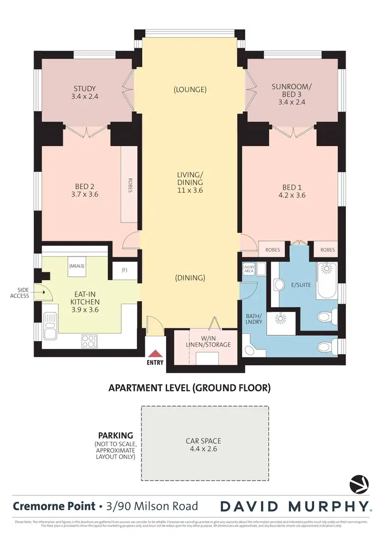 Floorplan of Homely apartment listing, 3/90 Milson Road, Cremorne Point NSW 2090