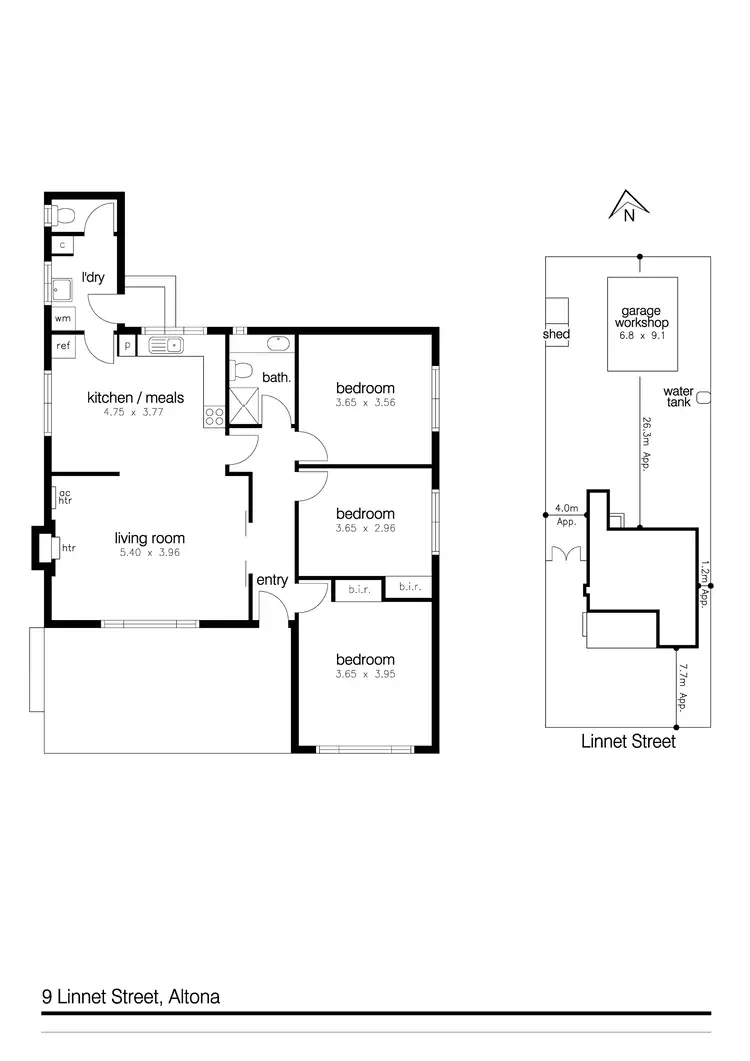 Floorplan of Homely house listing, 9 Linnet Street, Altona VIC 3018