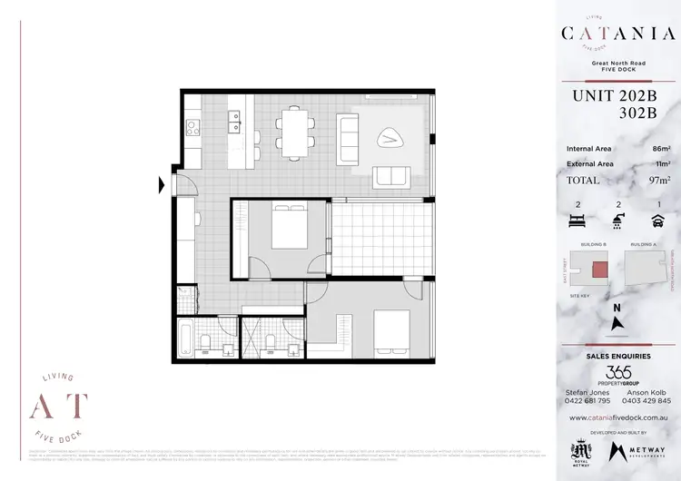 Floorplan of Homely apartment listing, 302B/223 Great North Road, Five Dock NSW 2046
