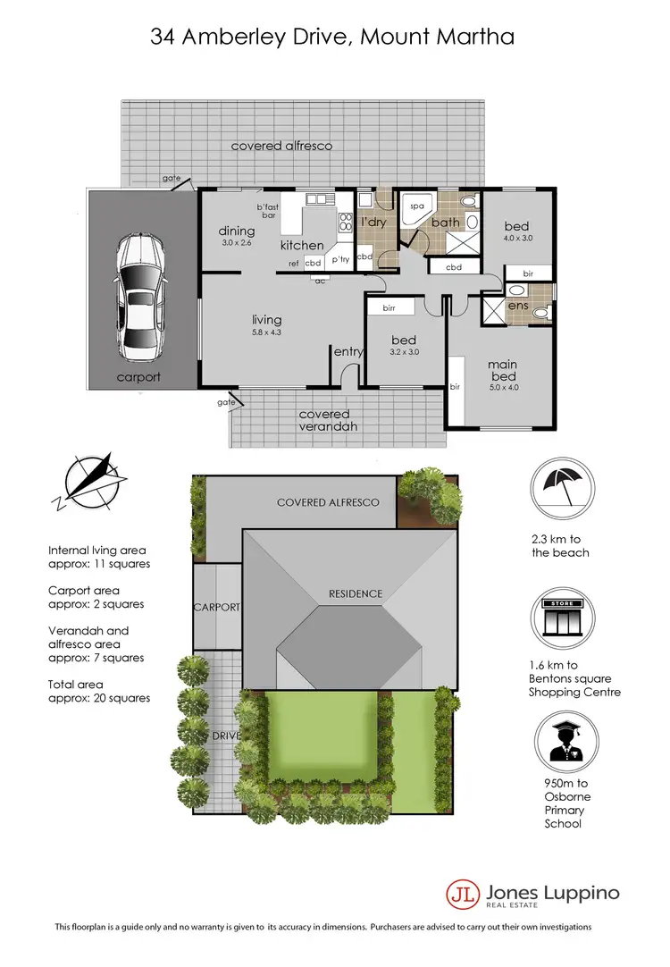 Floorplan of Homely house listing, 34 Amberley Drive, Mount Martha VIC 3934