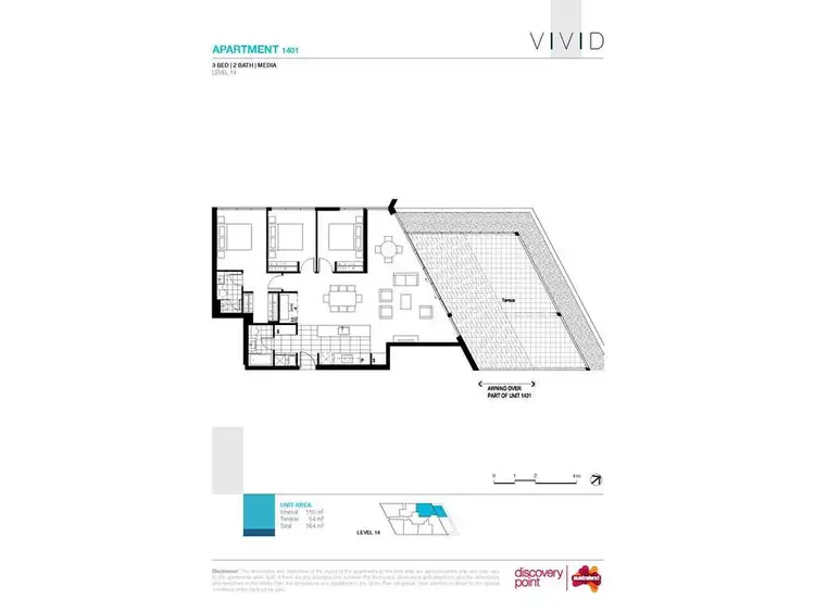 Floorplan of Homely apartment listing, 1401/7 Magdalene Terrace, Wolli Creek NSW 2205
