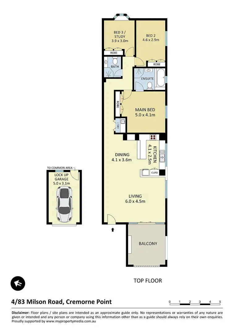 Floorplan of Homely apartment listing, 4/83 Milson Road, Cremorne Point NSW 2090