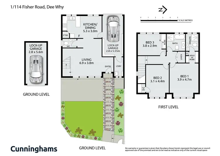 Floorplan of Homely townhouse listing, 1/114 Fisher Road, Dee Why NSW 2099