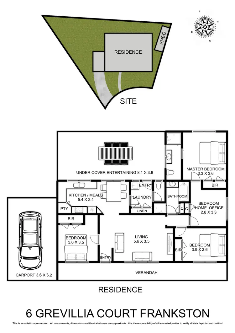 Floorplan of Homely house listing, 6 Grevillia Court, Frankston VIC 3199
