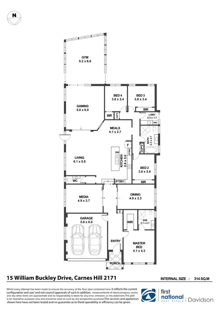 Floorplan of Homely house listing, 15 William Buckley Drive, Carnes Hill NSW 2171