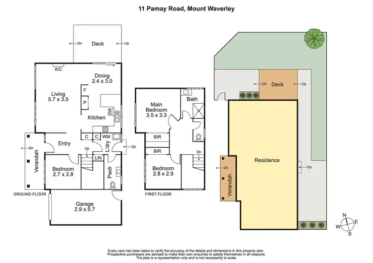 Floorplan of Homely townhouse listing, 1/11 Pamay Road, Mount Waverley VIC 3149