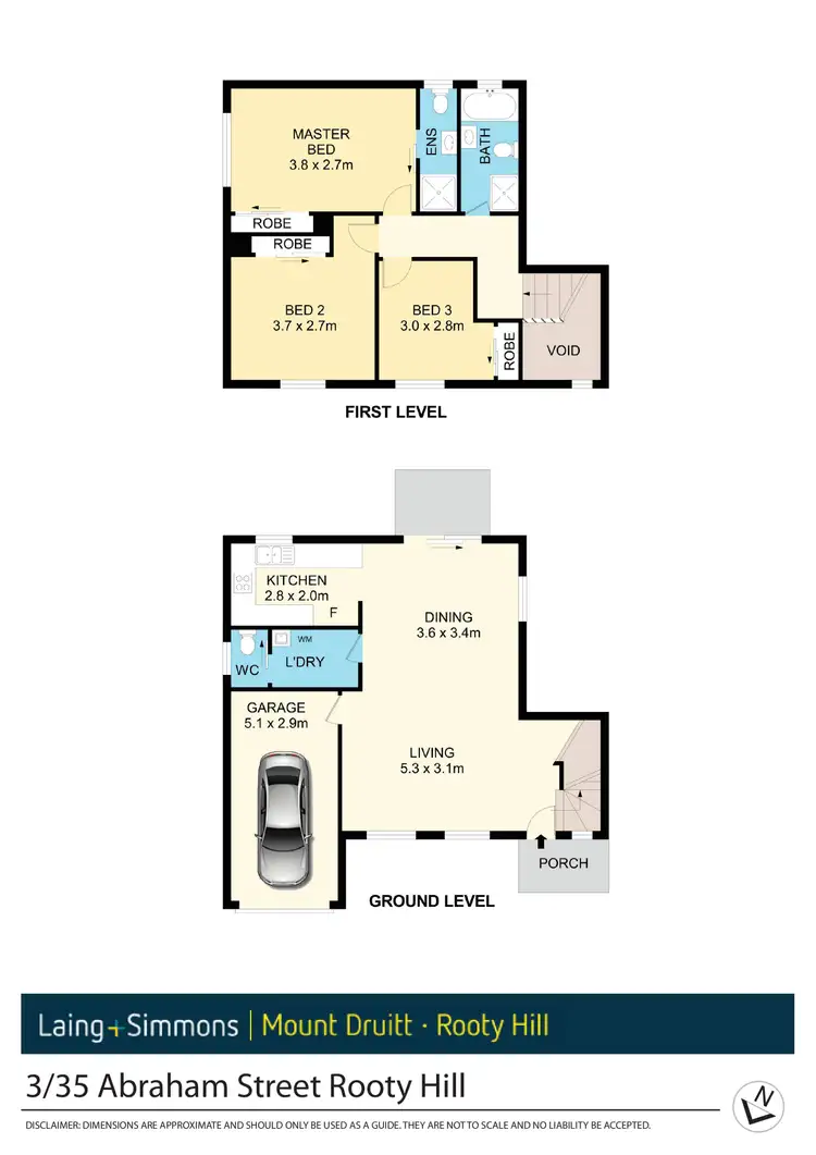 Floorplan of Homely townhouse listing, 3/35 Abraham Street, Rooty Hill NSW 2766